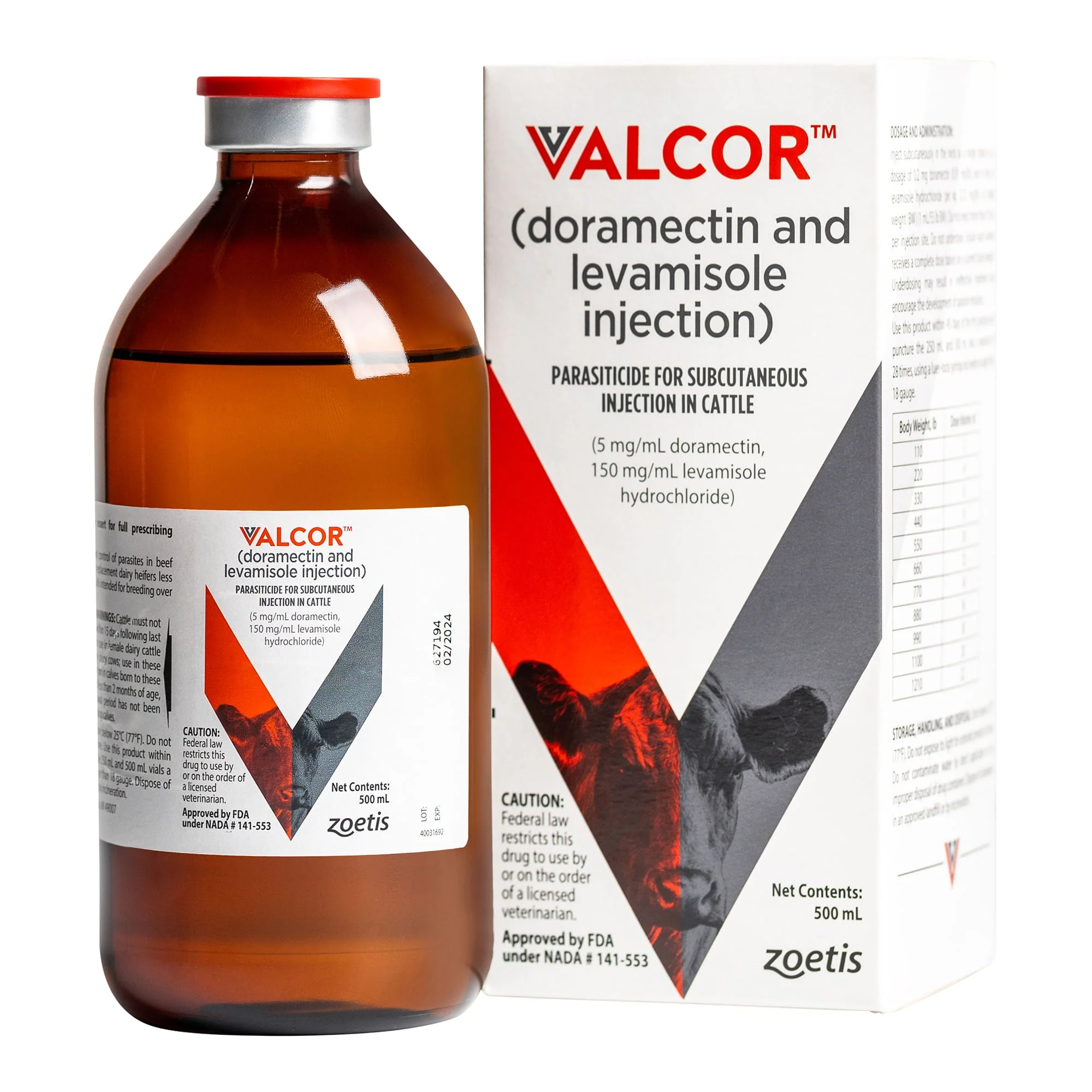 Rx Valcor (doramectin and levamisole) Injection for Cattle - Image 2