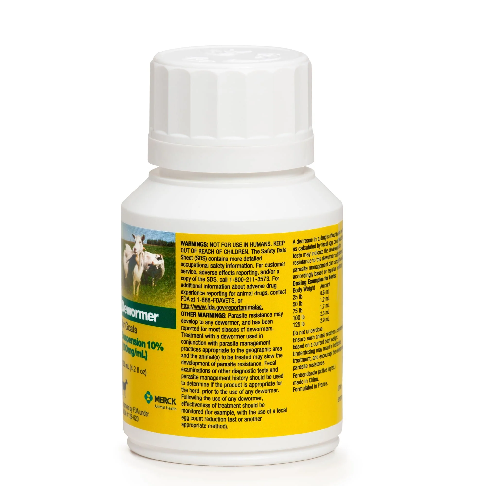 Safe-Guard Goat Dewormer (10% Suspension), 125 mL - Image 3