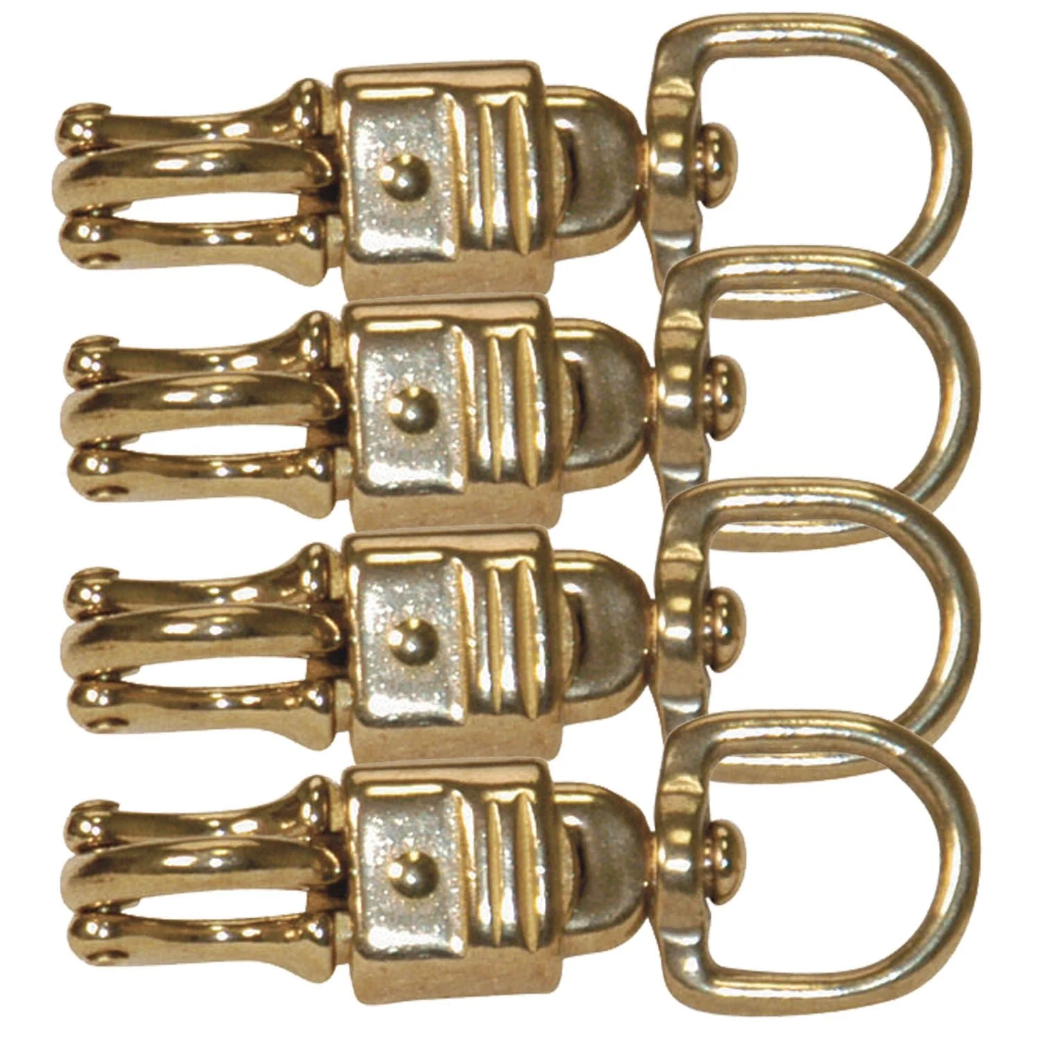 Jeffers Round Eye Brass Panic Snap, 3/4" x 3-5/8" - Image 3