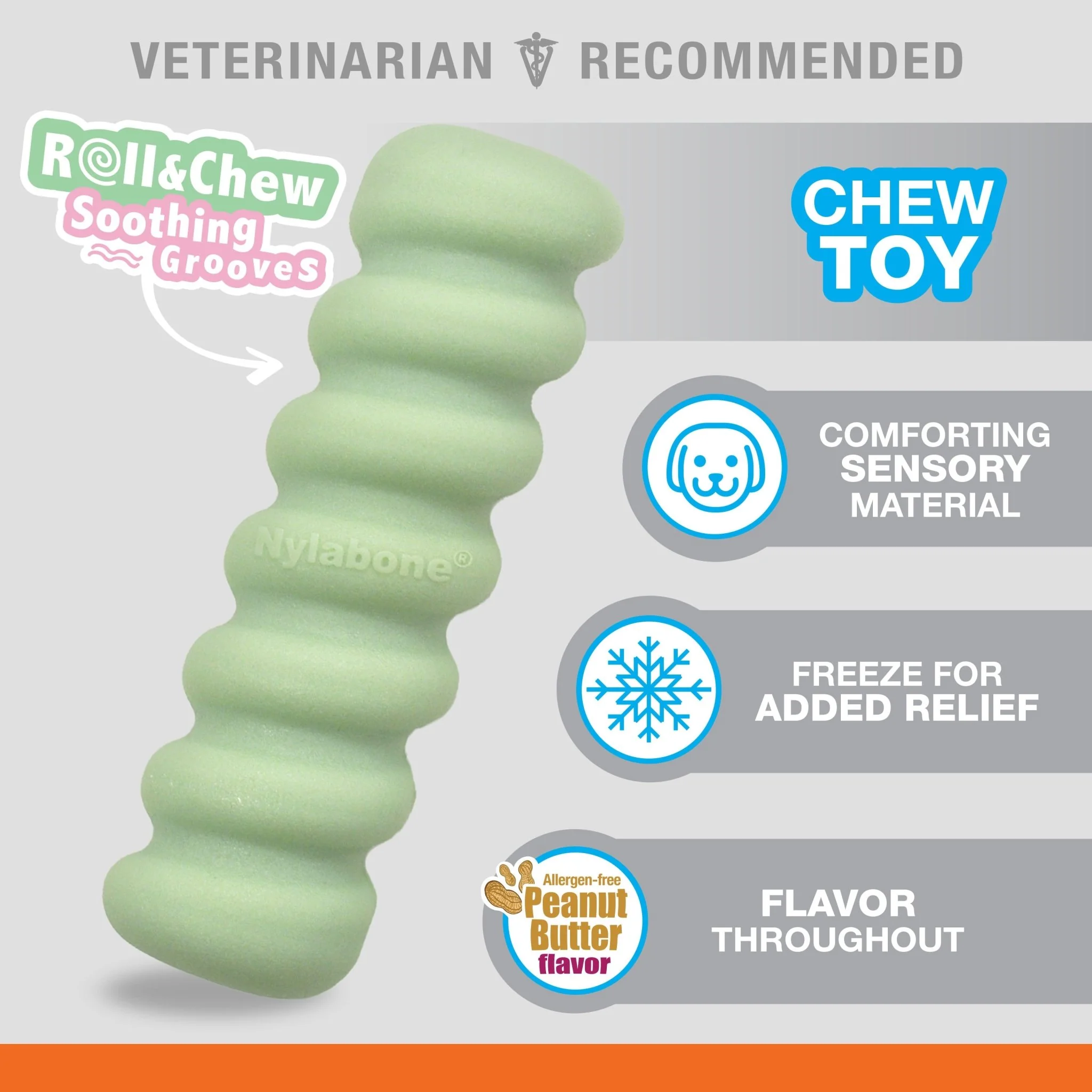 Sensory Material Puppy Teething Toy, Peanut Butter, Small/Regular, Up to 25 Ibs. - Image 5