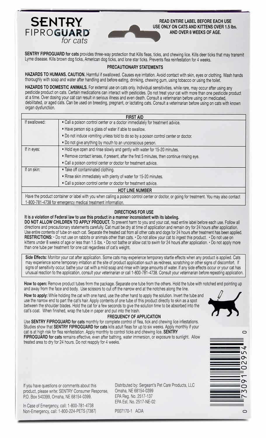 Sentry FiproGuard for Cats - Image 2