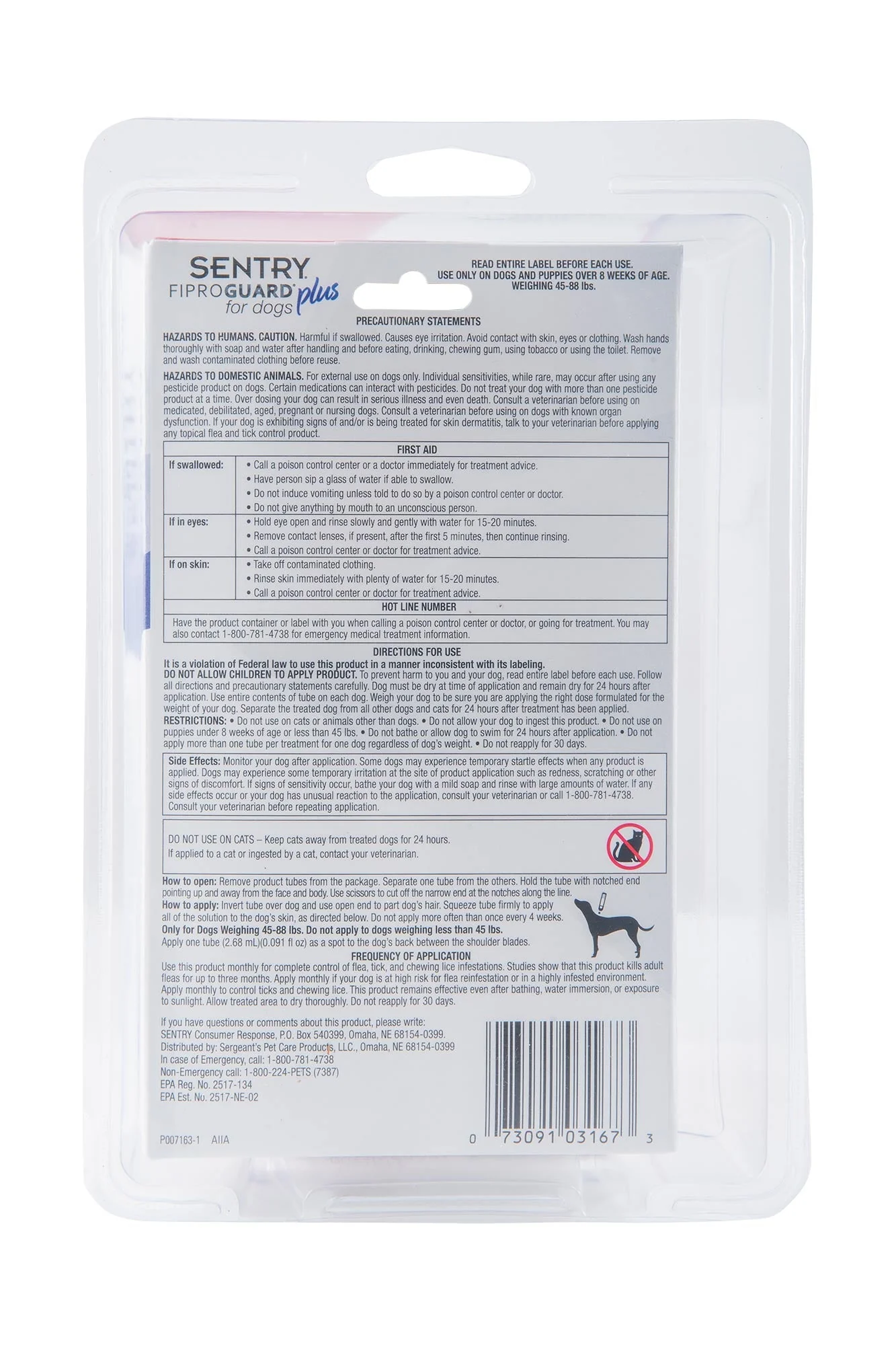 SENTRY Fiproguard Plus Topical Flea & Tick Prevention for Dogs - Image 6