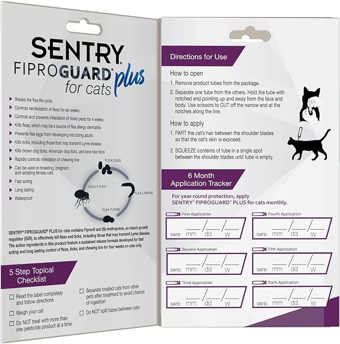 SENTRY Fiproguard Plus Topical for Cats - Image 9