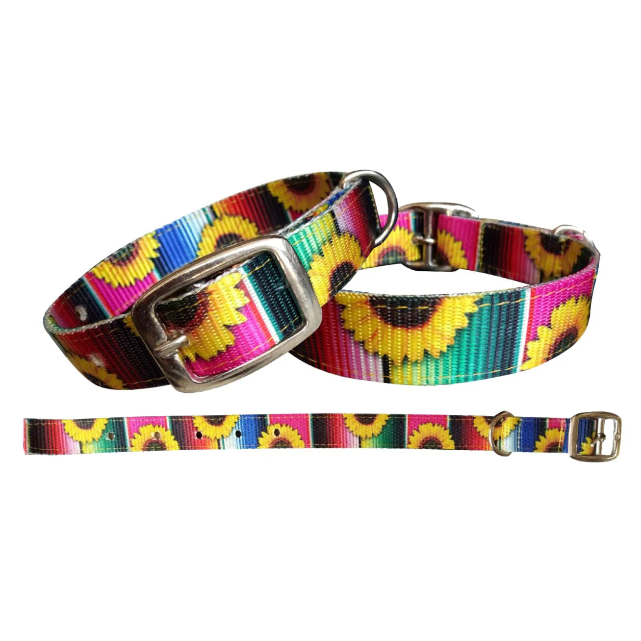 Showman Couture Serape & Sunflower Nylon Dog Collar - Image 2