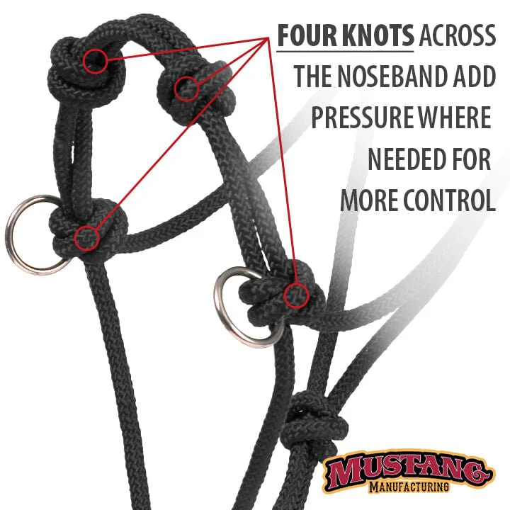 Mustang 4-knot Side Pull Rope Halter - Image 7