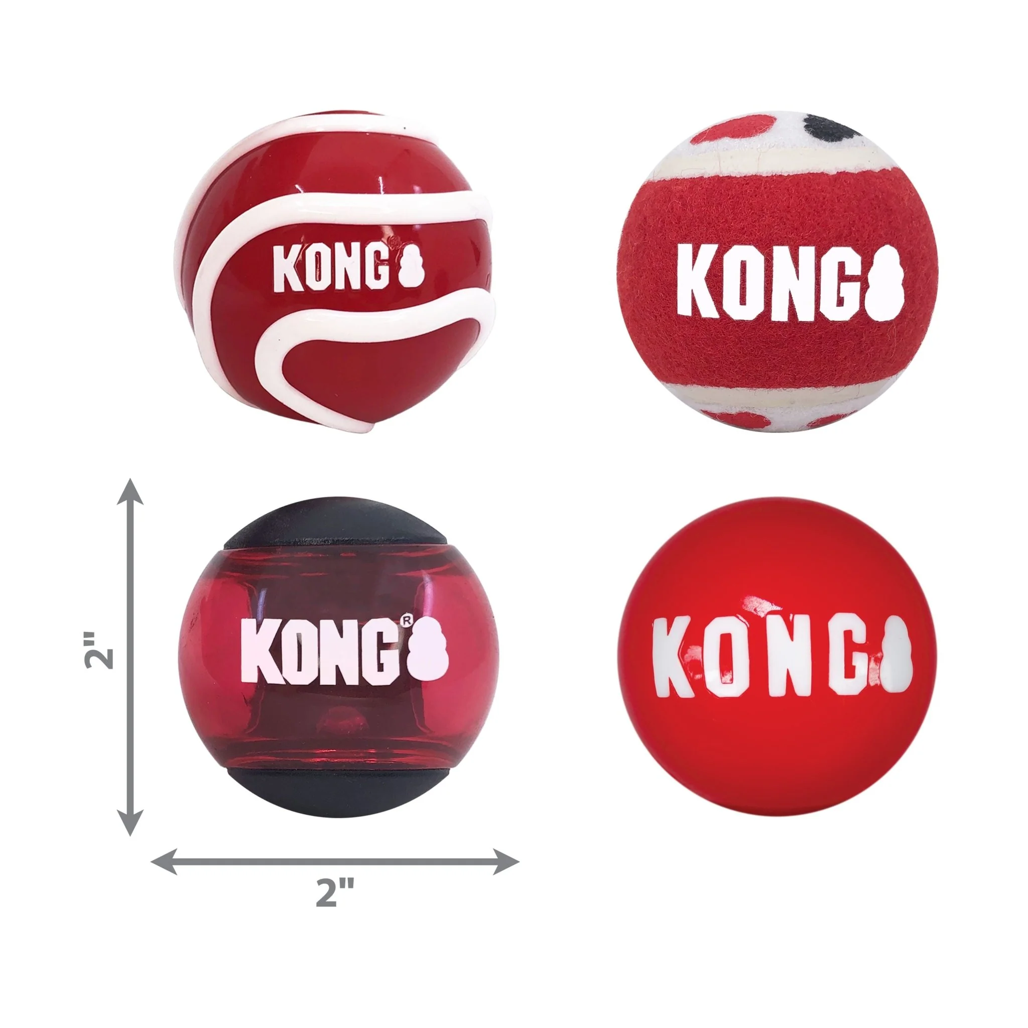 KONG Signature Fetch Dog Toy Balls, Multi-Pack - Image 9