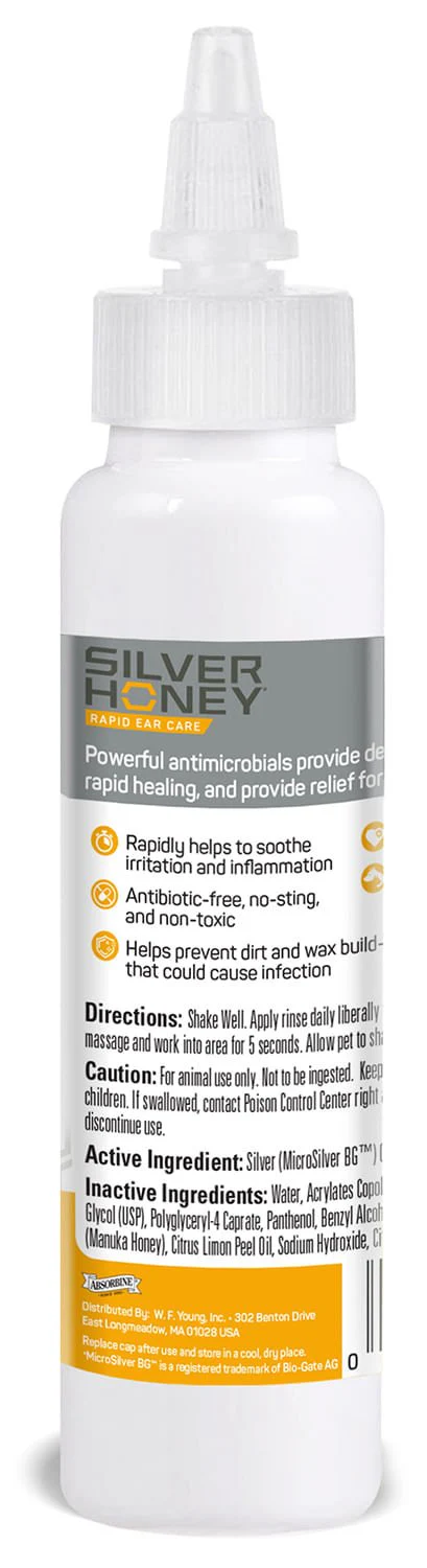 Silver Honey Rapid Ear Care Vet Strength Ear Rinse, 4 fl oz Bottle - Image 3