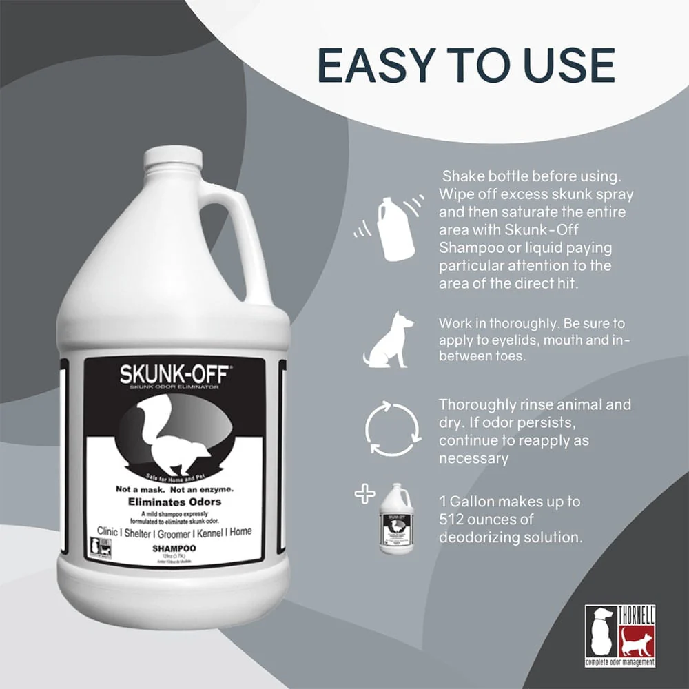 Skunk-Off Skunk Odor Eliminator Shampoo & Spray for Dogs, Cats, Clothing & Furniture - Image 8