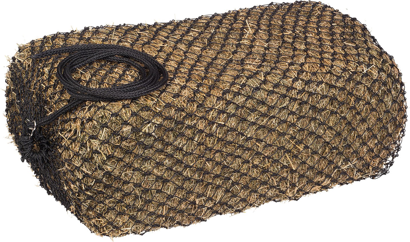 Slow Feed Square 2x2 Hay Bale Bag, Black - Image 2