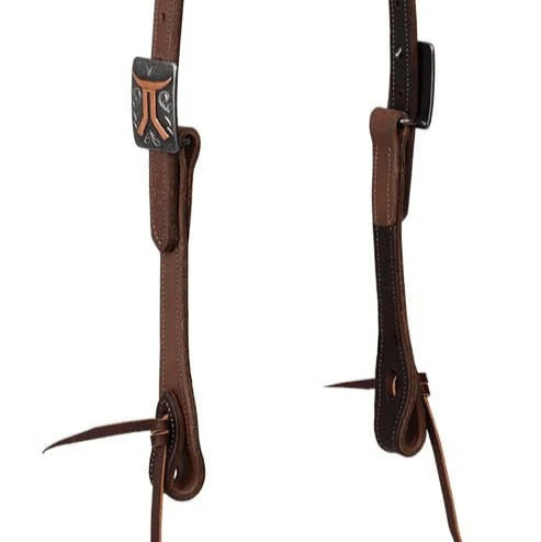 Smarty x Synergy Latigo Lined Oil Harness Leather Headstall, 3/4", Sliding Ear - Image 4