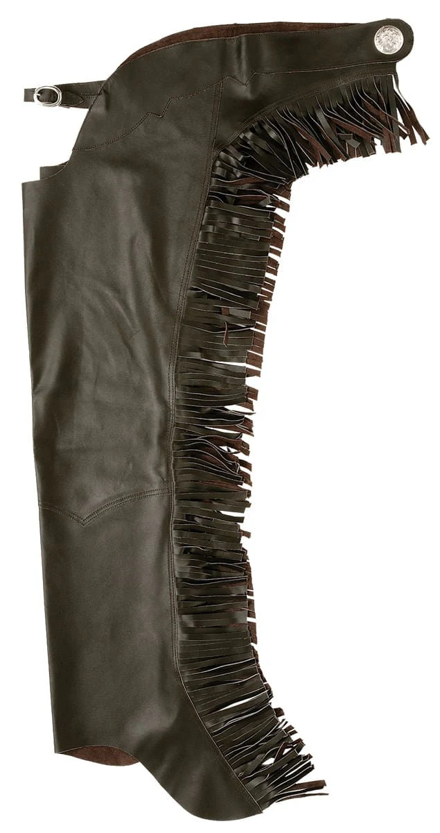 Smooth Leather Chaps with Fringe - Image 13