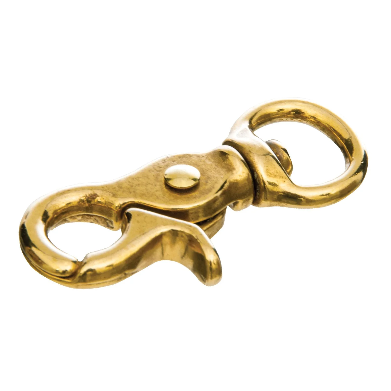 Jeffers Solid Brass Trigger Snap with Round Swivel Eye, 5/8" x 2-3/4" - Image 2