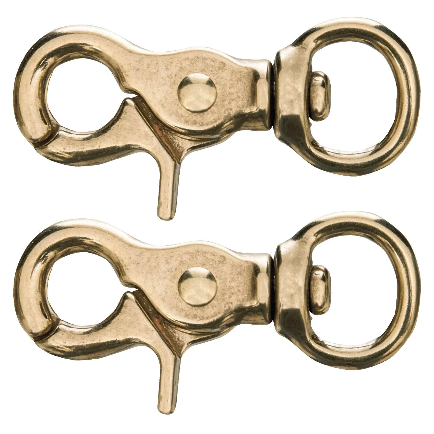 Jeffers Solid Brass Trigger Snap with Round Swivel Eye, 5/8" x 2-3/4" - Image 3