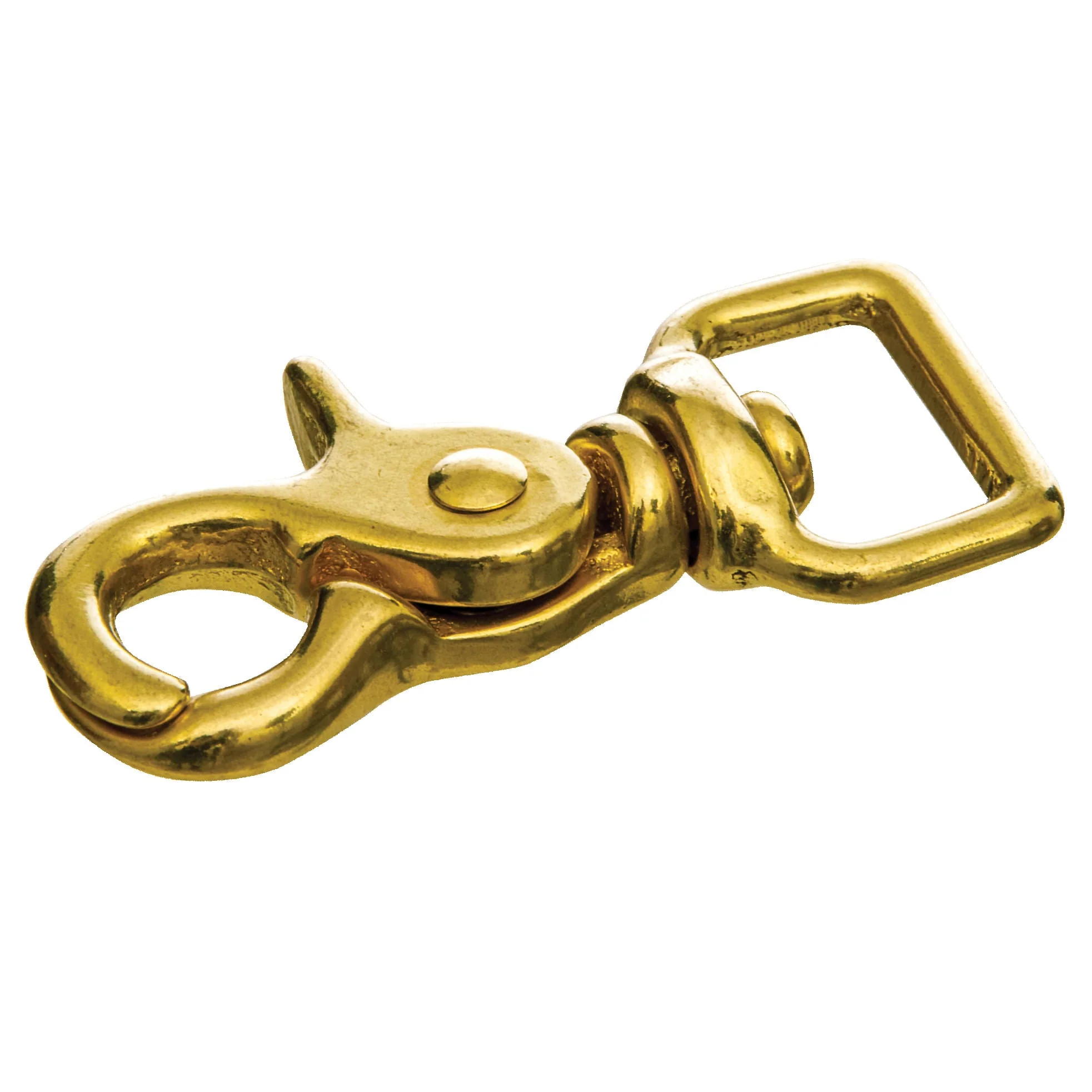 Jeffers Brass Trigger Snap with Square Swivel Eye - Image 2