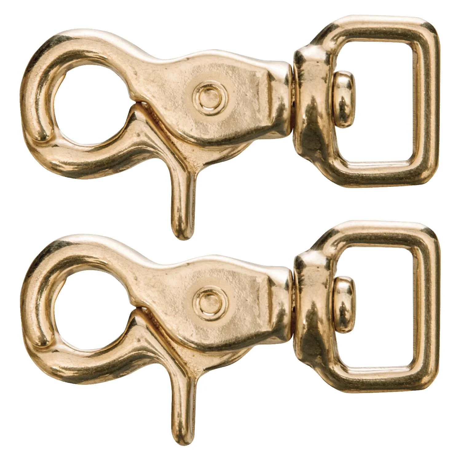 Jeffers Brass Trigger Snap with Square Swivel Eye - Image 5