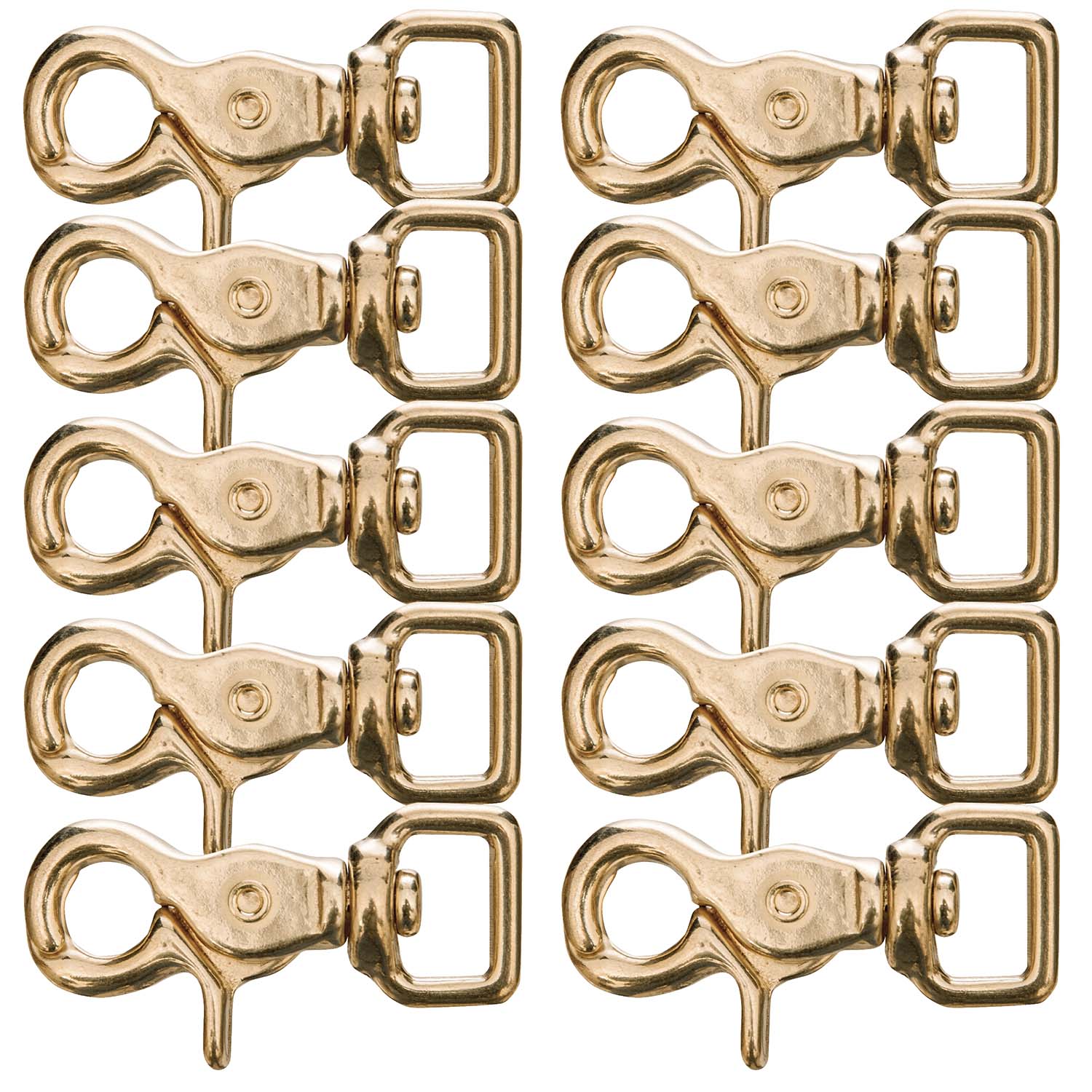 Jeffers Brass Trigger Snap with Square Swivel Eye - Image 8