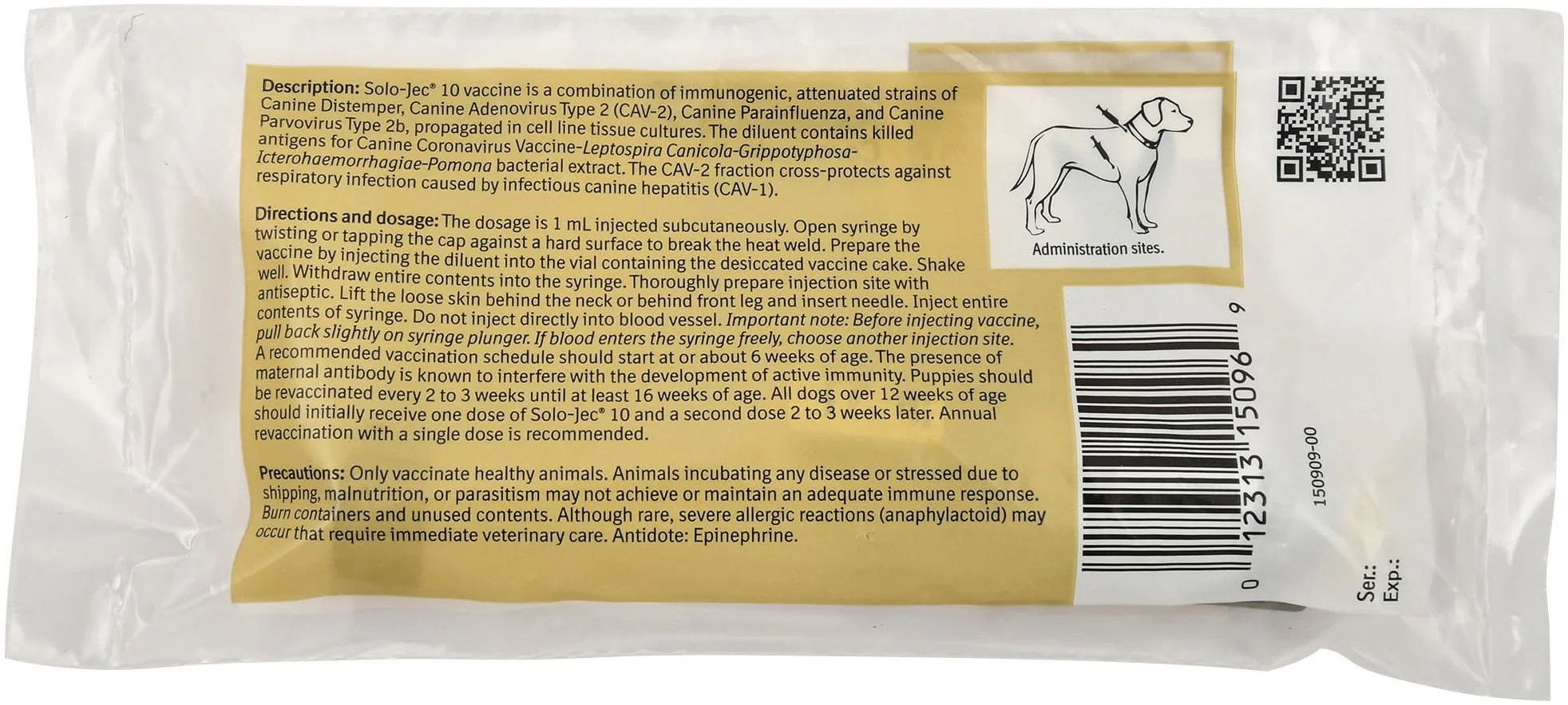 Solo-Jec 10 (10-Way Dog Vaccine), Single Dose - Image 2