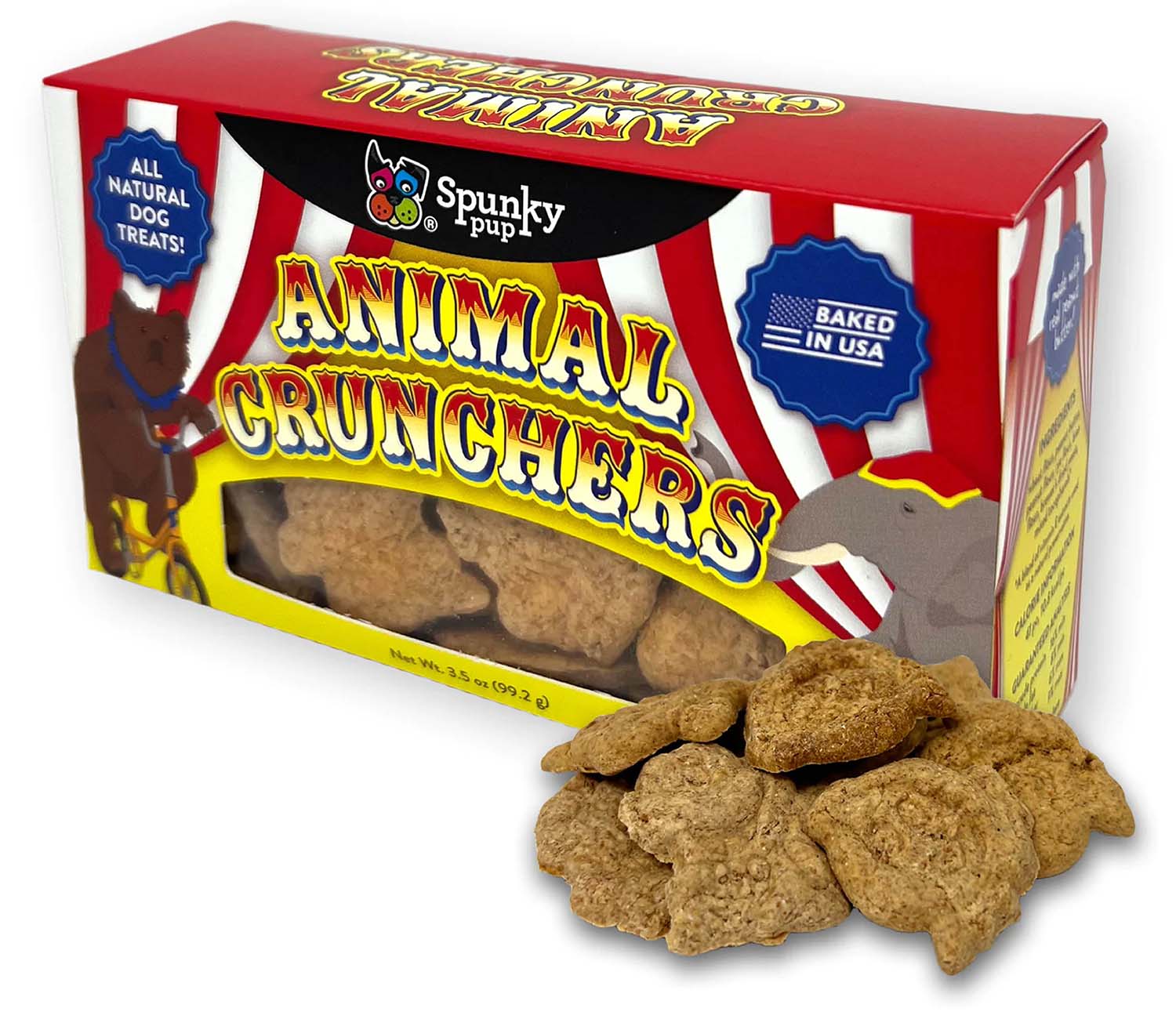 Spunky Pup Animal Crunchers, Peanut Butter - Image 2
