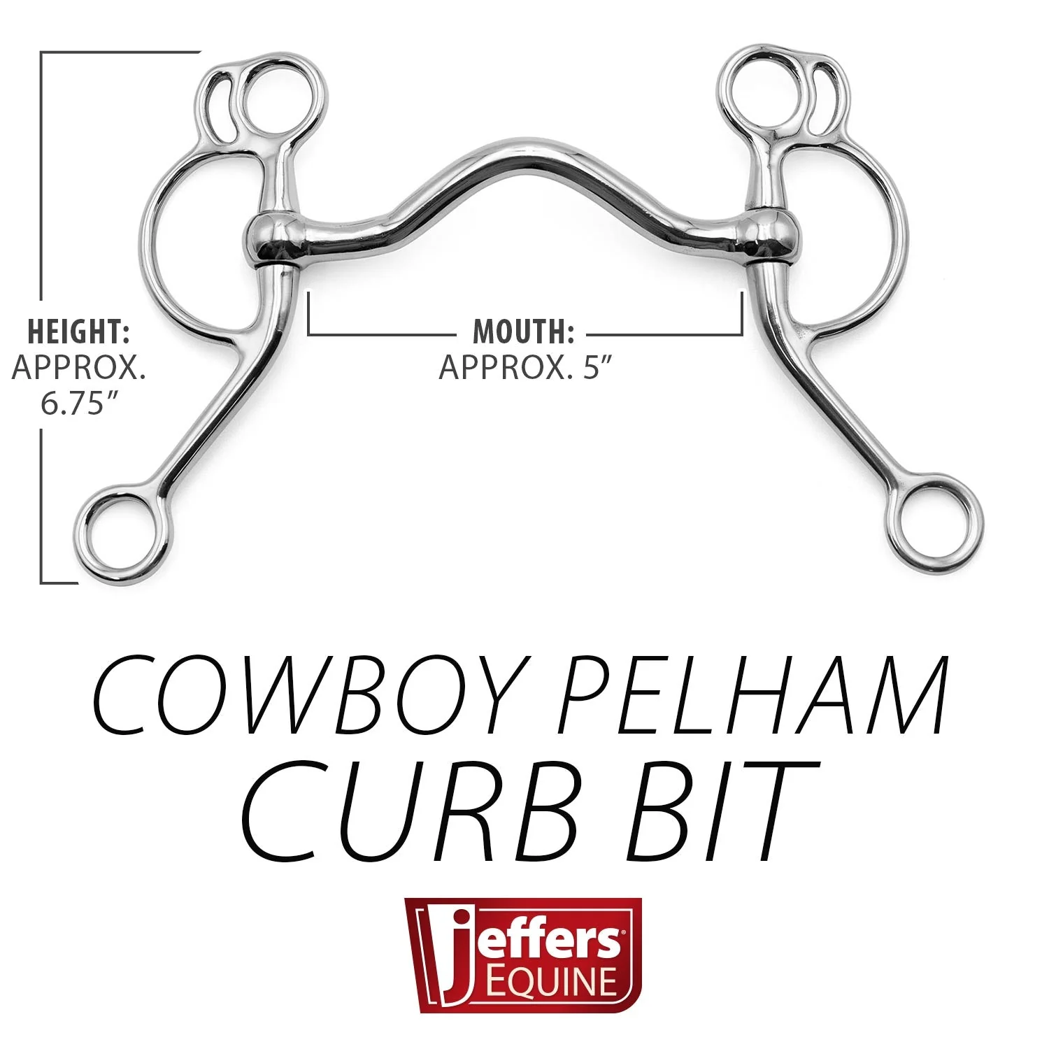 Jeffers Cowboy Pelham Curb Horse Bit - Image 3