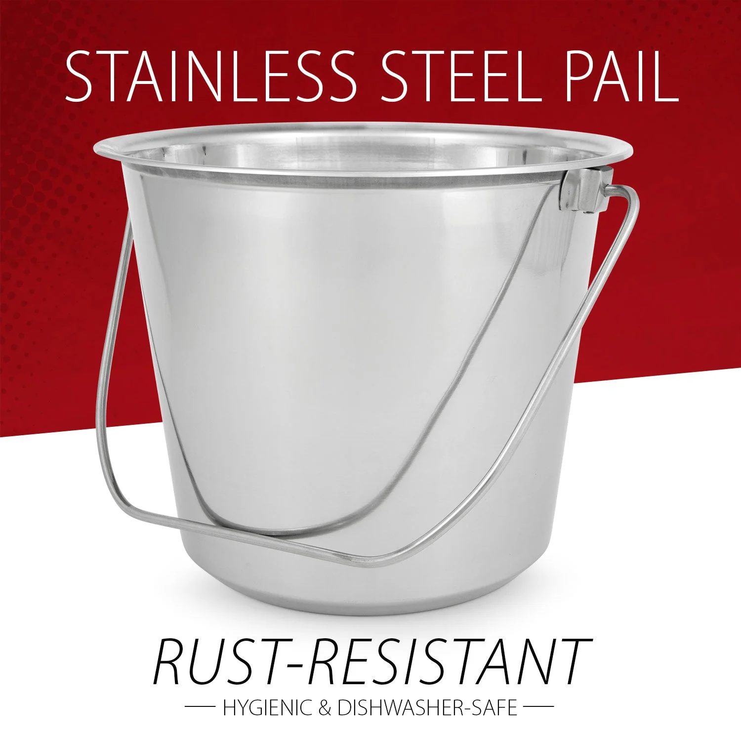 Jeffers Multi-Purpose Stainless Steel Pails with Handle - Image 7