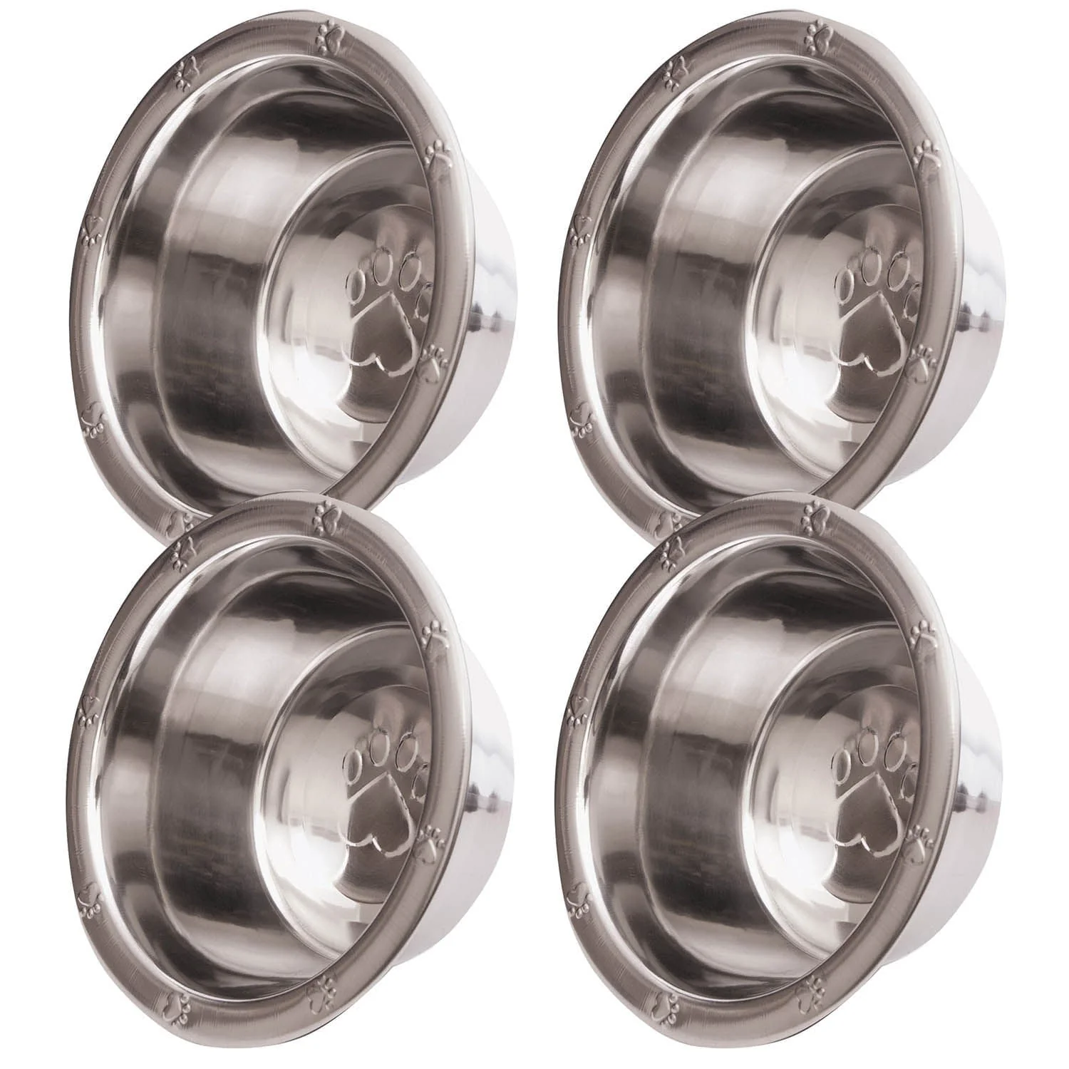 Jeffers Stainless Steel Embossed Wide-Lip Food & Water Pet Bowls - Image 15