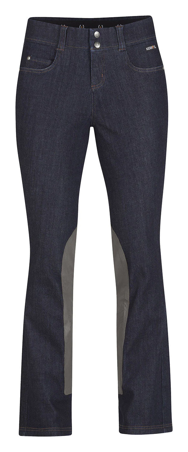 Kerrits Women's Stretch Denim Extended Knee Patch Bootcut Riding Jeans