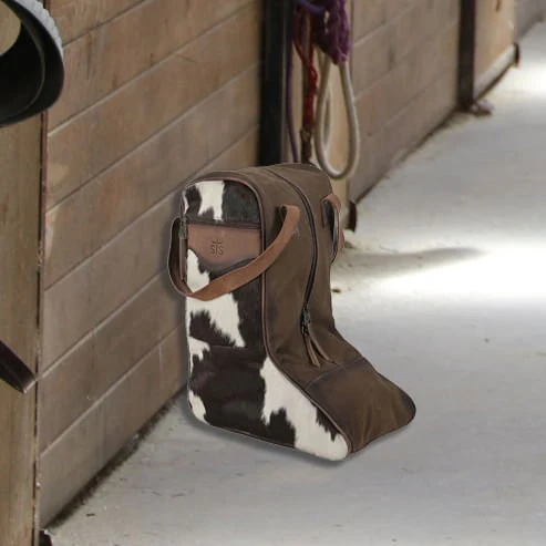 STS Cowhide Full Grain Leather Boot Bag - Image 5