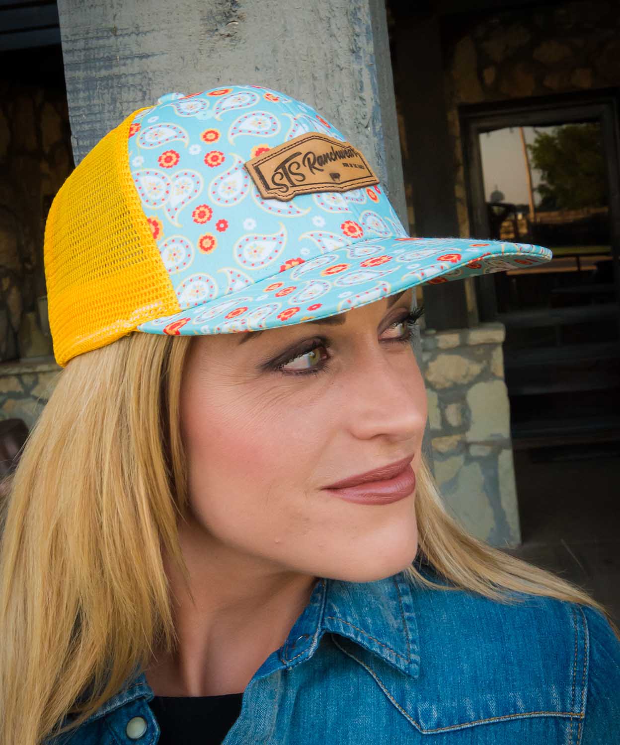 STS Turquoise Paisley Patch Hat, Ladies - Image 4