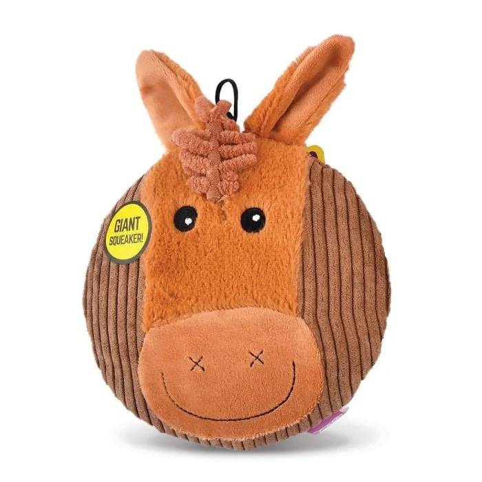 Sub-Woofers Stuffing-Free Flat Assorted Farm Animal Corduroy Dog Toy with Large Squeaker, Each - Image 5