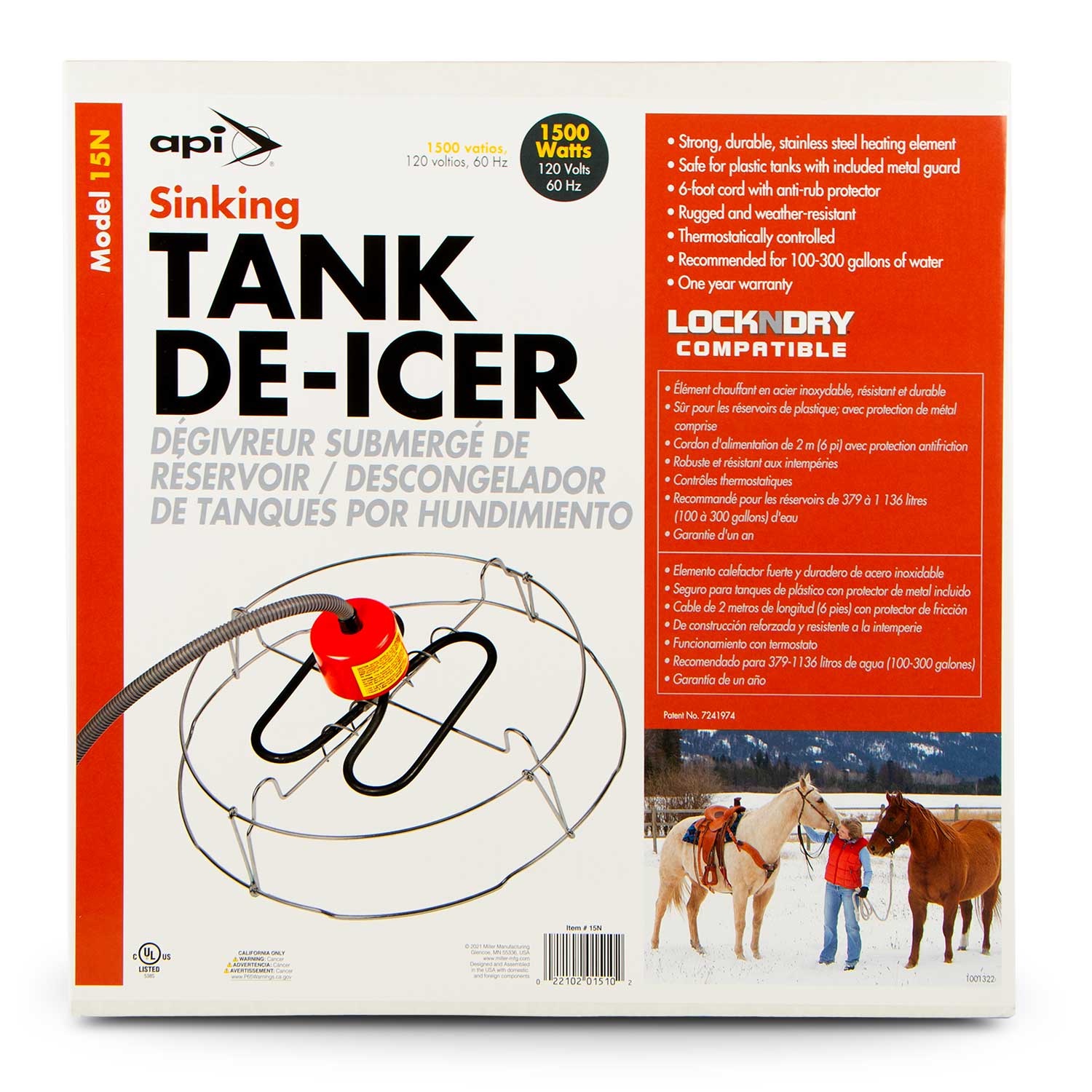 Sinking Tank De-Icer, 1500 Watts - Image 2