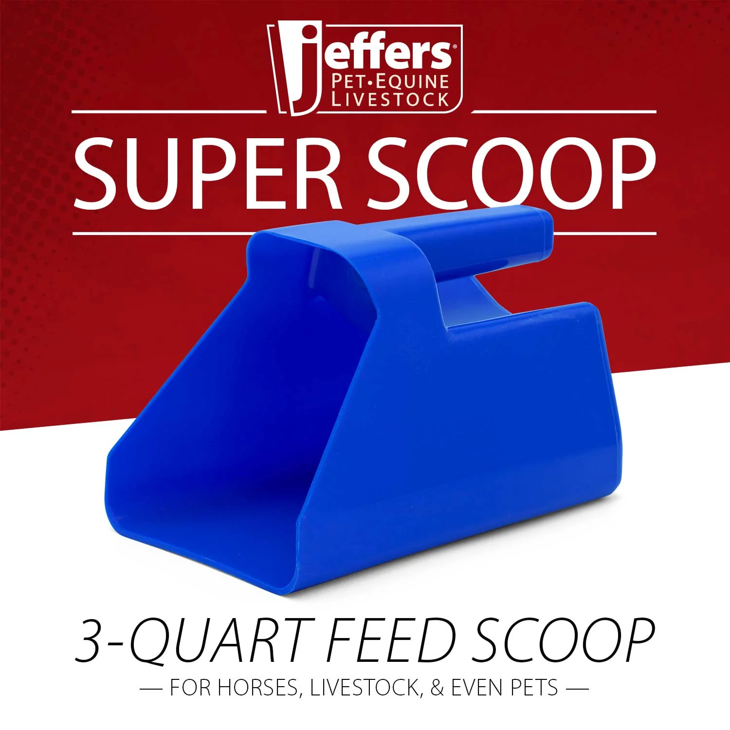 Jeffers 3 Quart Super Scoop for Grain or Feed - Image 3