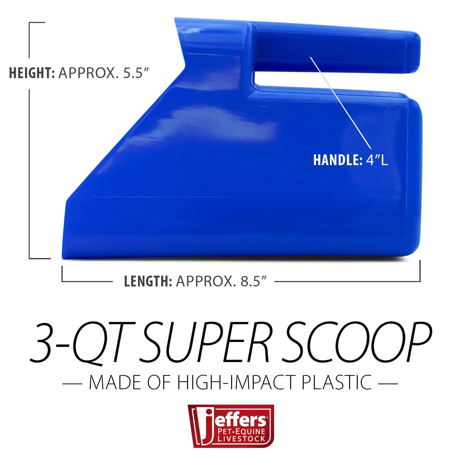 Jeffers 3 Quart Super Scoop for Grain or Feed - Image 4