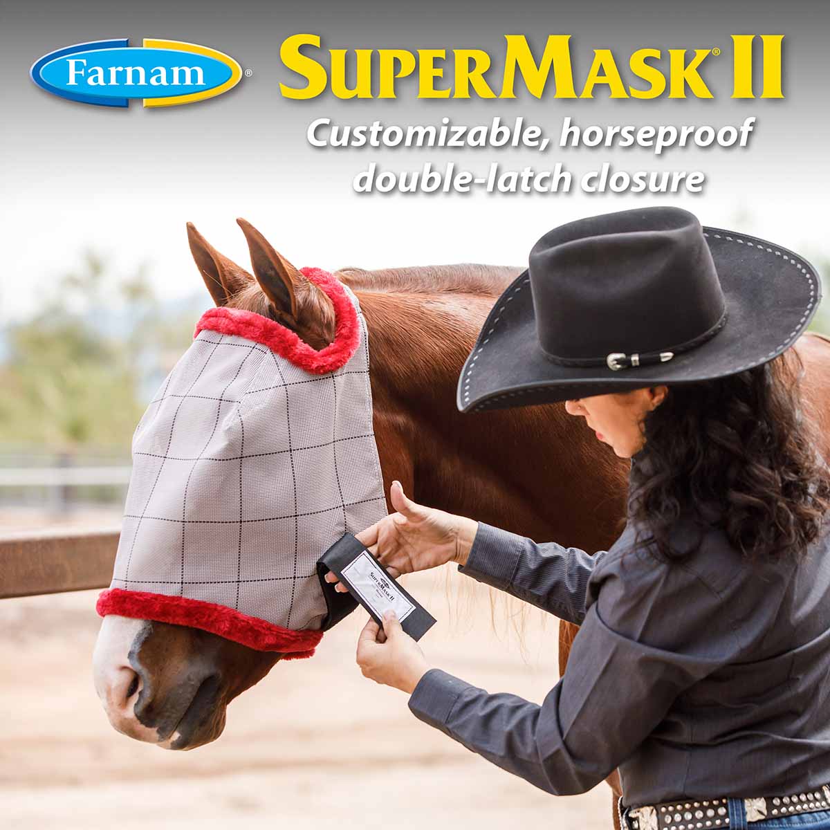 Farnam SuperMask II Classic Horse Fly Mask with Ears - Image 6
