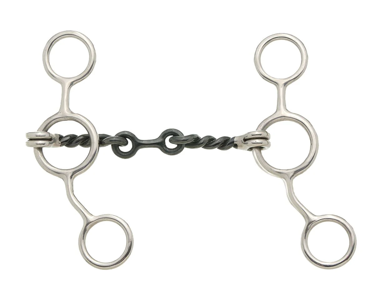 Sweet Iron Dogbone Twisted Wire Gag Snaffle