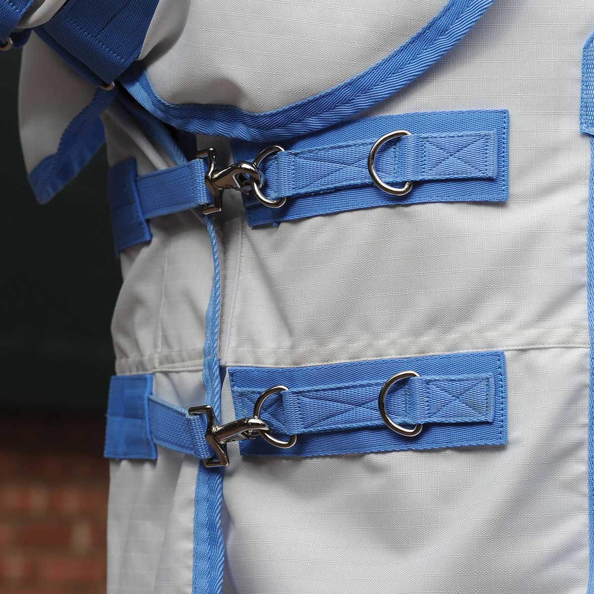 Sweet Itch Shield Combo Neck Horse Fly Sheet, White/Blue - Image 38