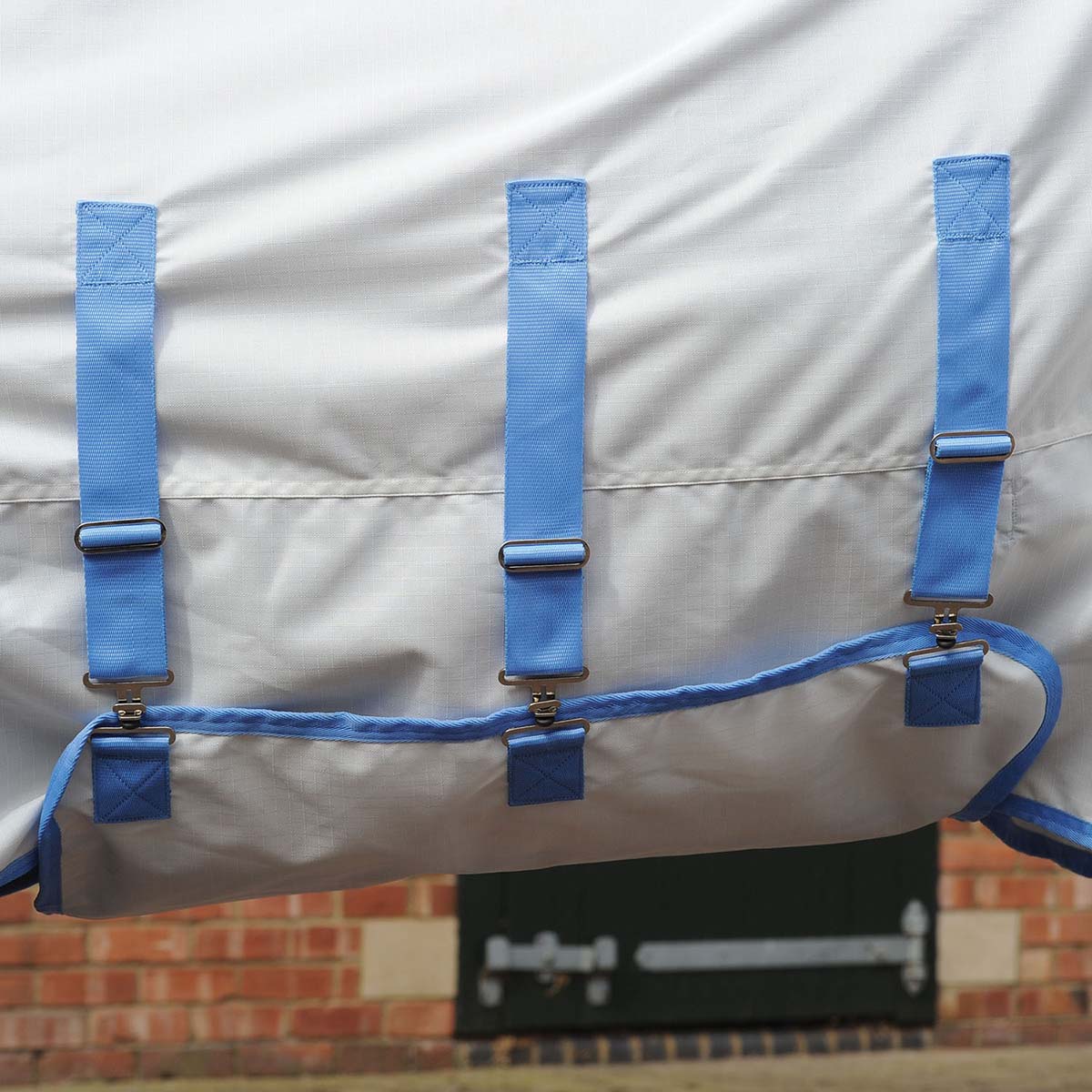 Sweet Itch Shield Combo Neck Horse Fly Sheet, White/Blue - Image 47