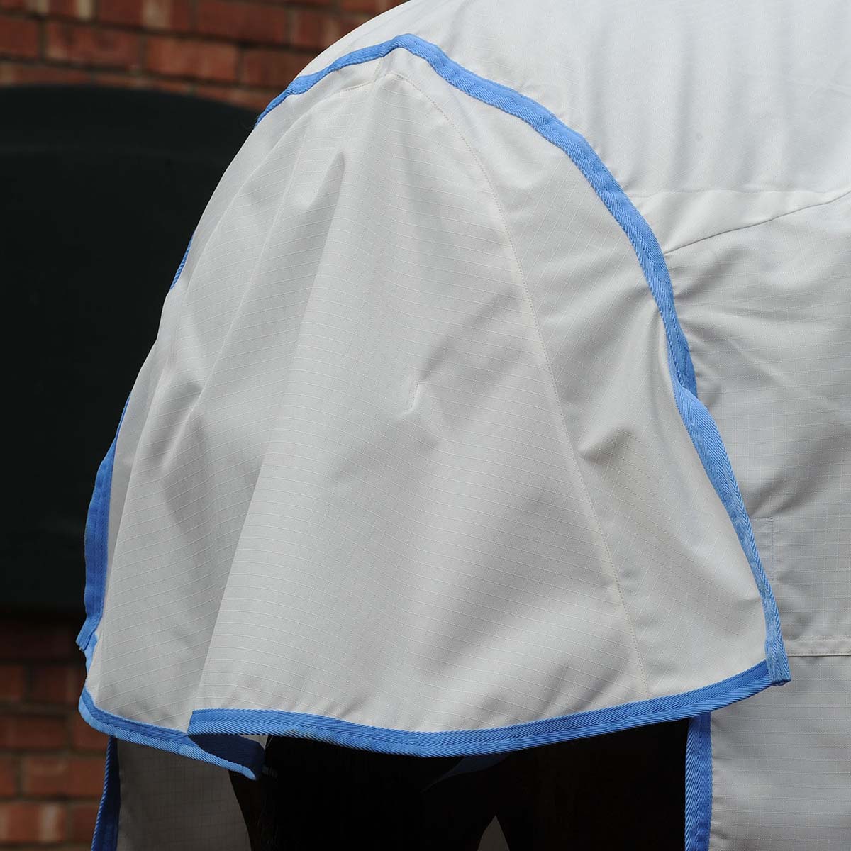 Sweet Itch Shield Combo Neck Horse Fly Sheet, White/Blue - Image 48