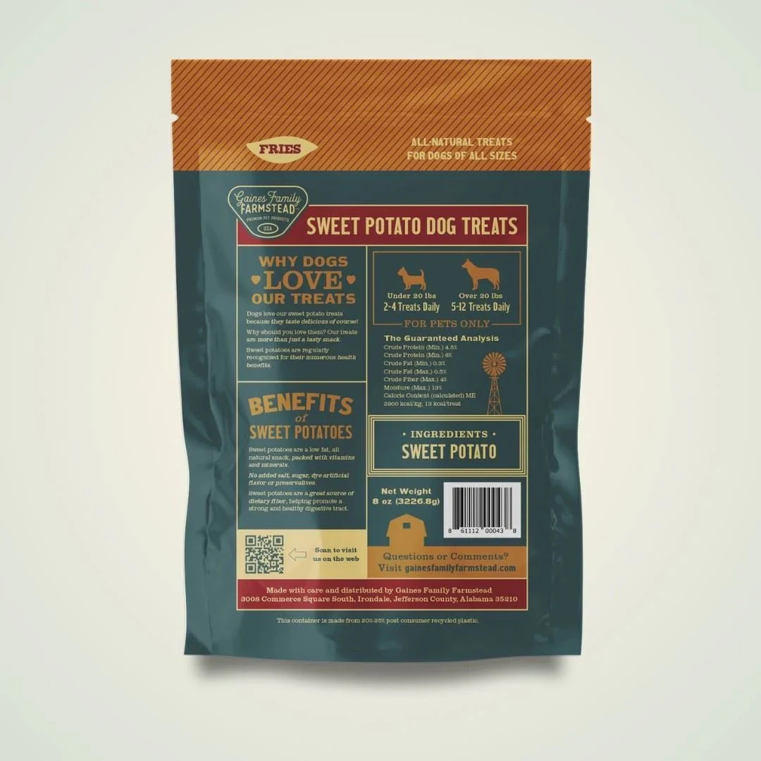 All Natural Sweet Potato Fries for Dogs – Single Ingredient, Made in USA Treats - Image 3