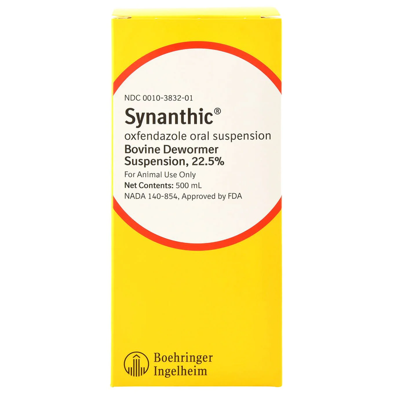 Synanthic 22.5% Bovine Dewormer Suspension, Oxfendazole Oral Dewormer for Cattle