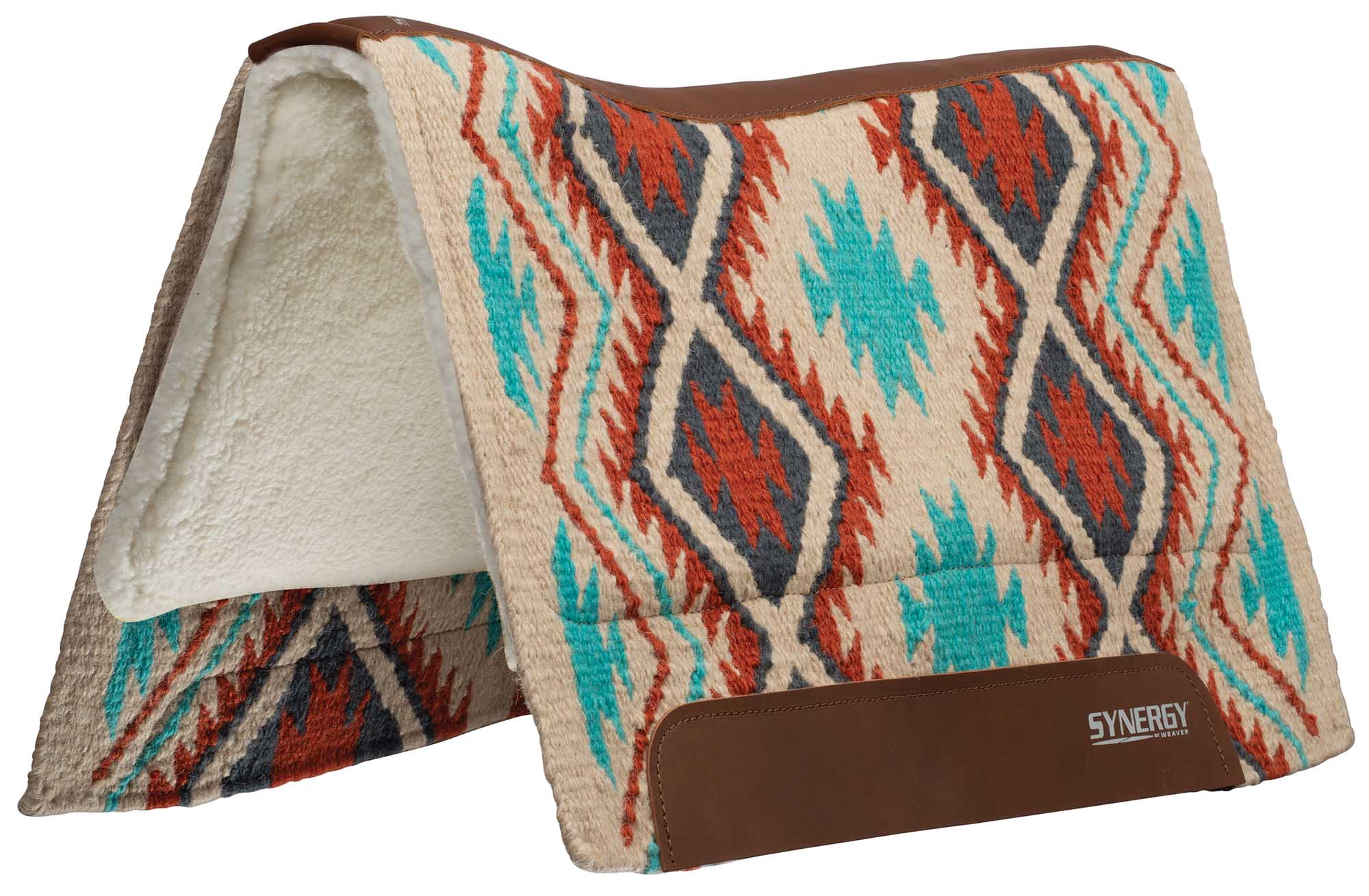 Synergy Contoured Performance Saddle Pad, Merino Fleece Lined, 3/4"x33"x38", Firestorm - Image 2