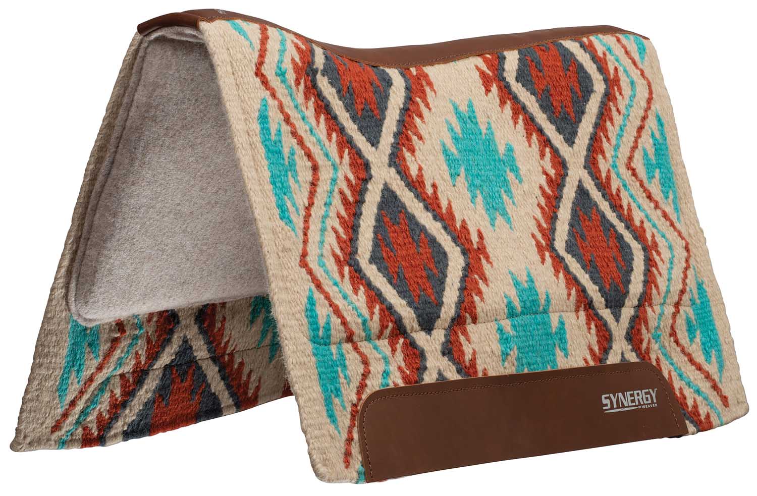 Synergy Contoured Performance Saddle Pad, Wool Blend Felt Lined, Firestorm - Image 6