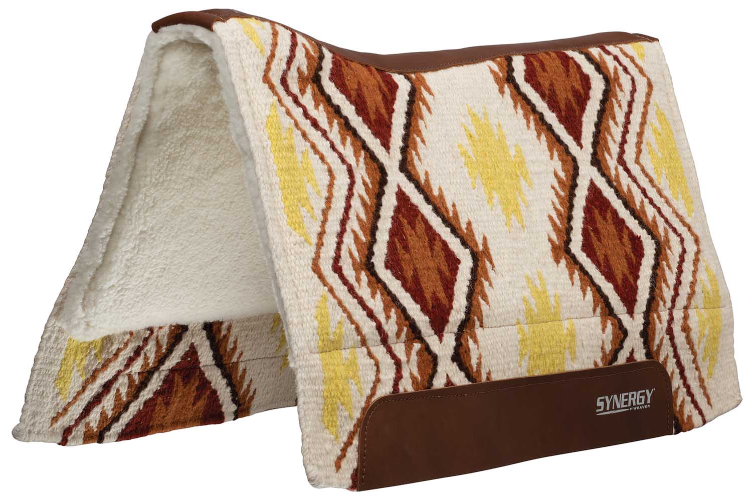 Synergy Contoured Performance Saddle Pad, Wool Blend Felt Lined, Firestorm - Image 8
