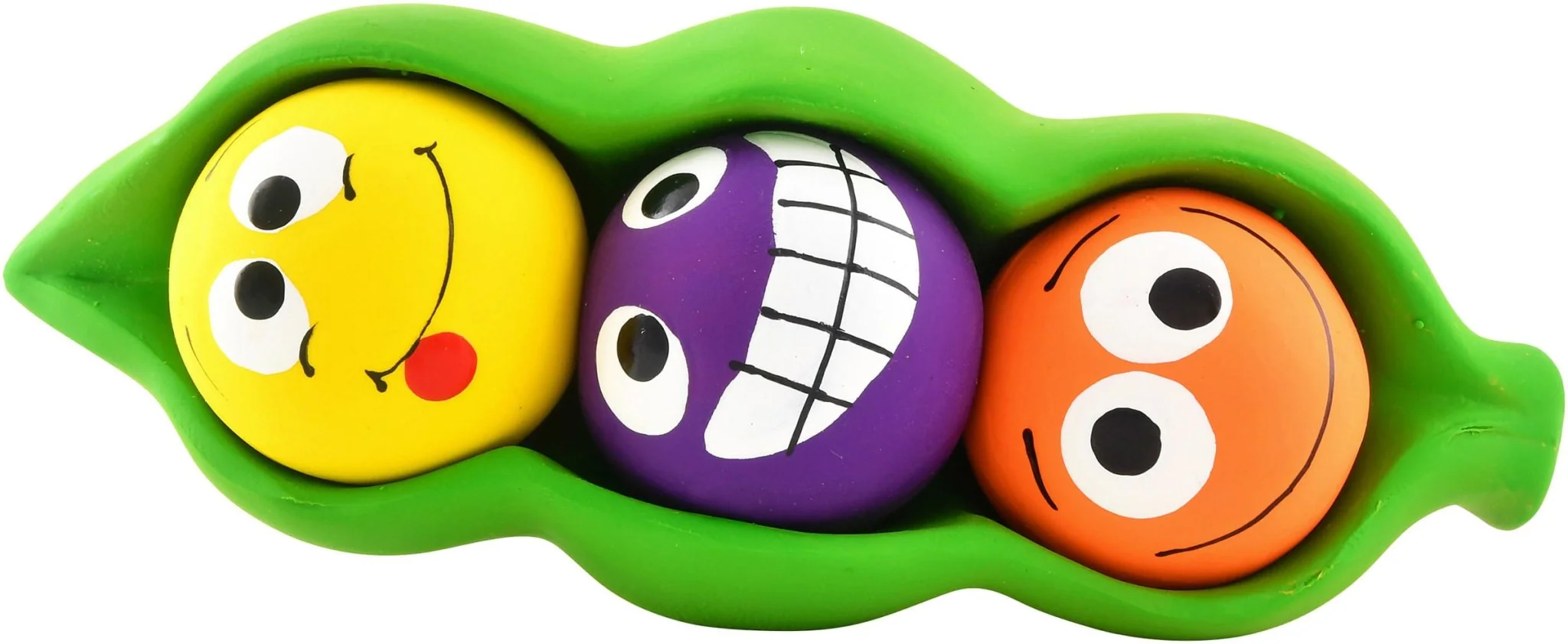 Three Peas in a Pod Latex Dog Toy - Image 3