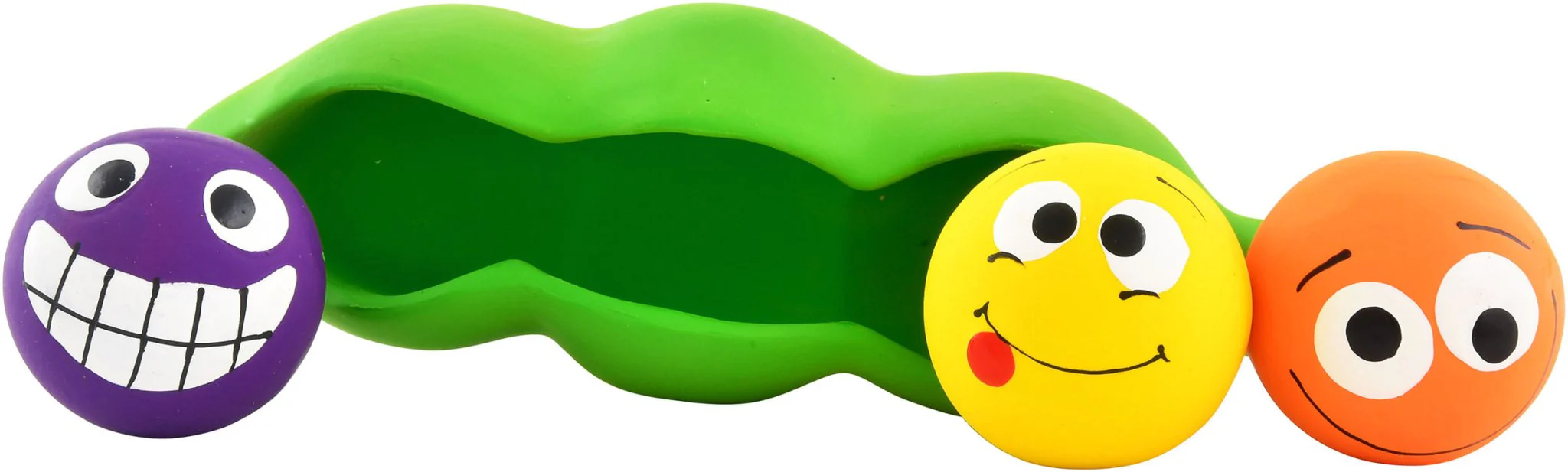 Three Peas in a Pod Latex Dog Toy - Image 4