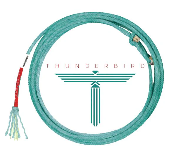 Thunderbird Nylon/Poly Team Ropes - Head & Heel Roping Ropes, Aqua
