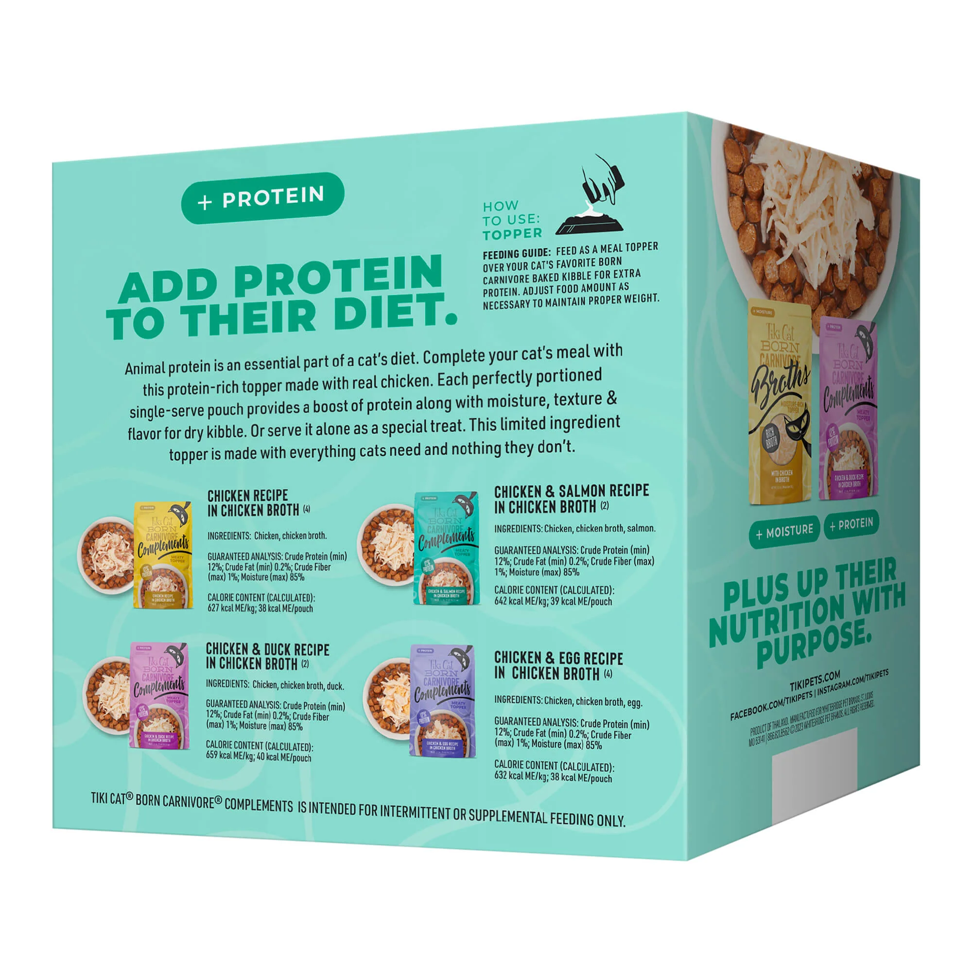 Tiki Cat Born Carnivore Complements Wet Cat Food Topper, Variety Pack - Image 2