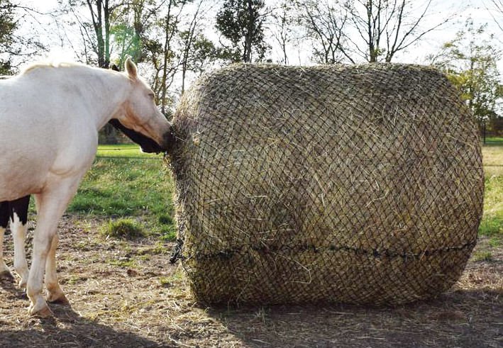 Tough1 Round Hay Bale Slow Feed Hay Net, 2.5" Holes - Image 2