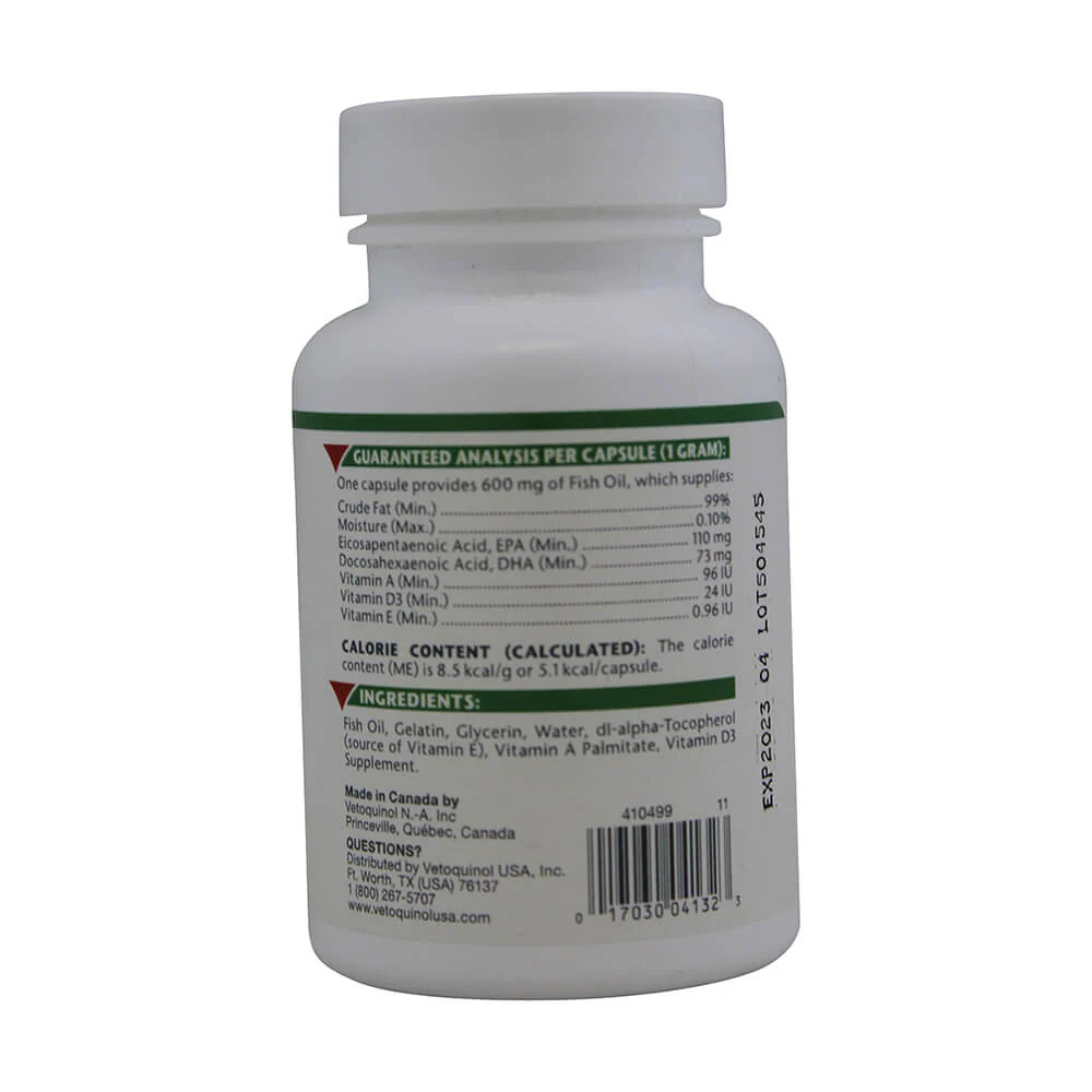 Triglyceride Omega-3 Fish Oil Capsules for Dogs & Cats – Skin, Coat & Joint Support, 60 ct - Image 2