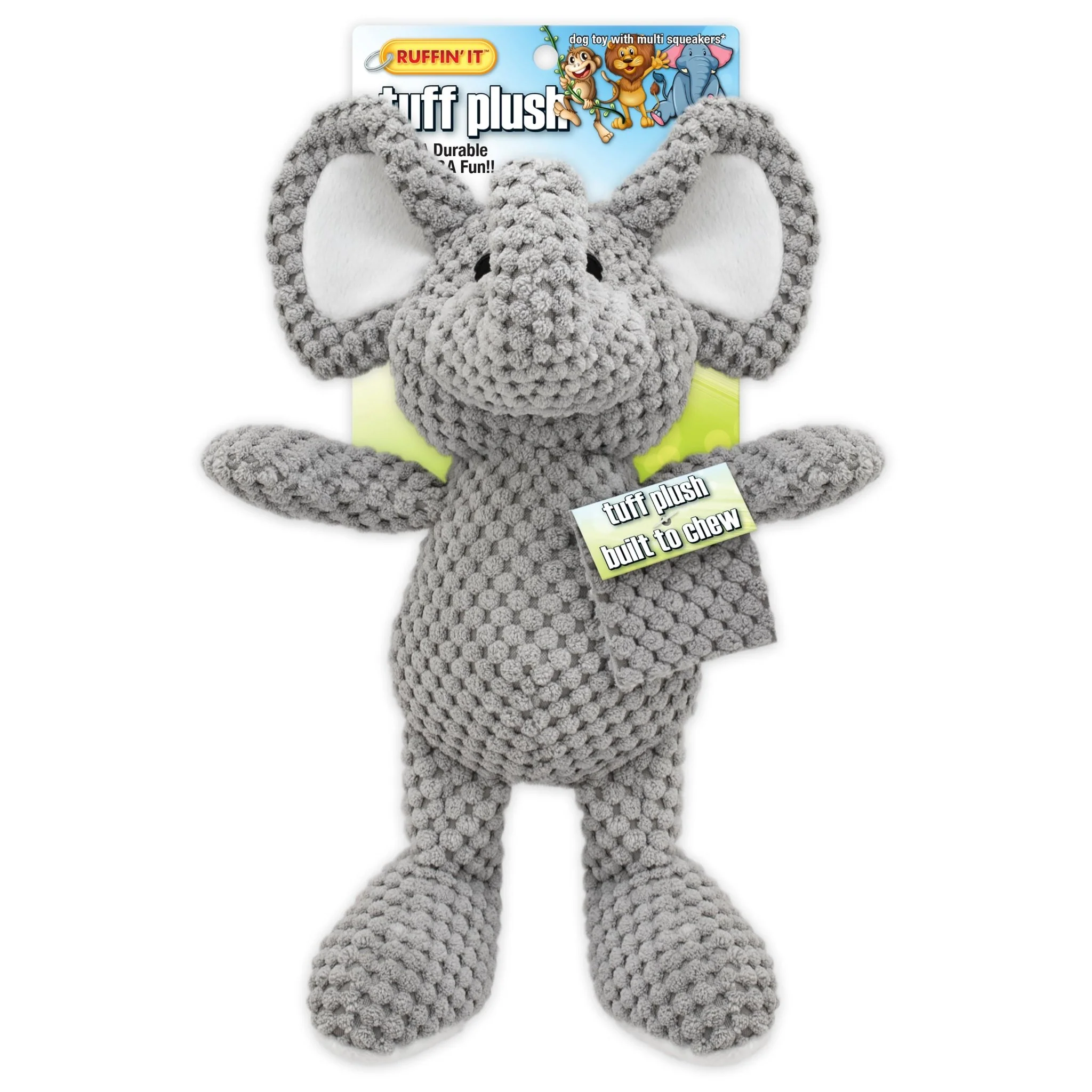 Tuff Plush, Assorted - Elephants, Lions, Monkey - Image 4