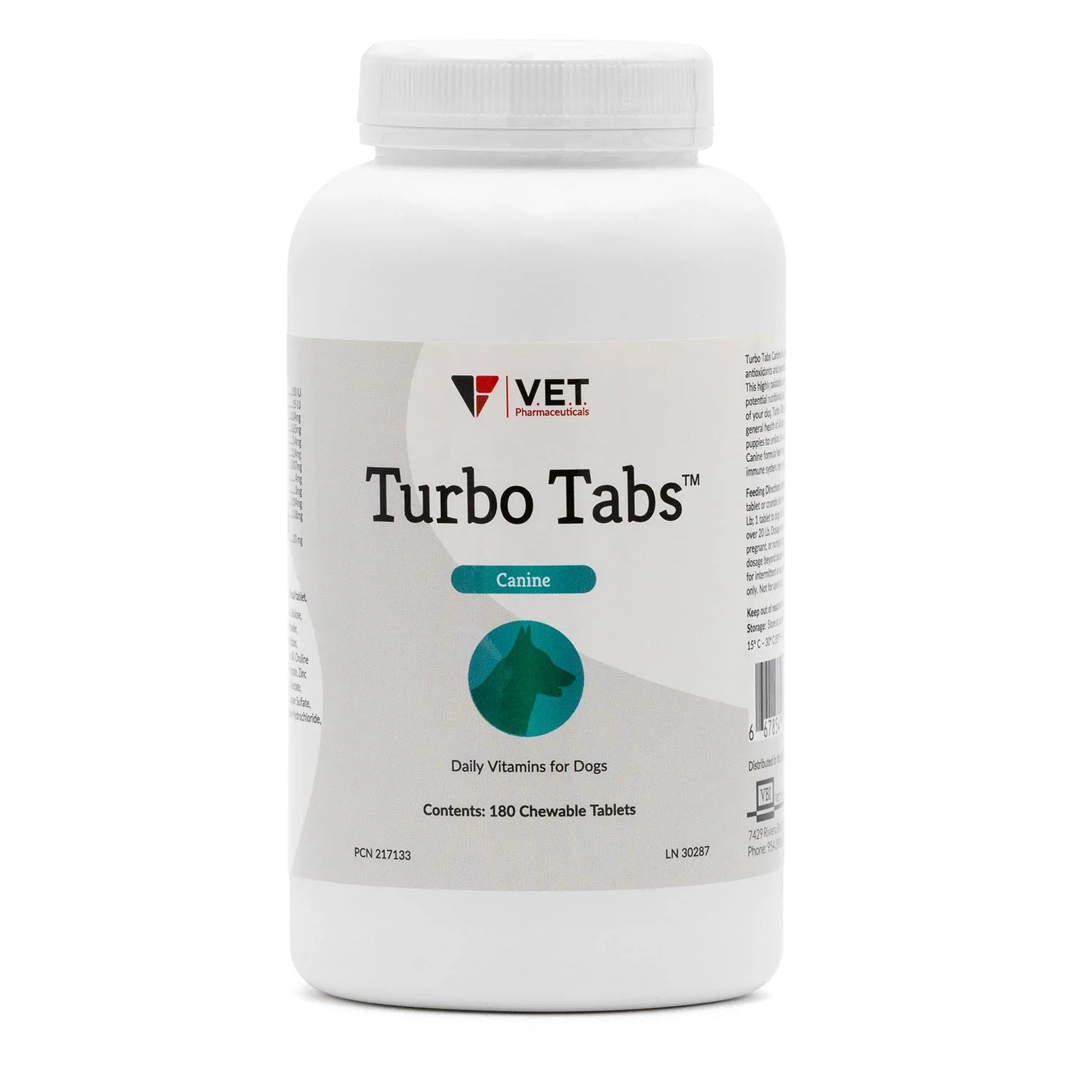 Turbo Tabs Chewable Daily Vitamins for Dogs, 180 ct